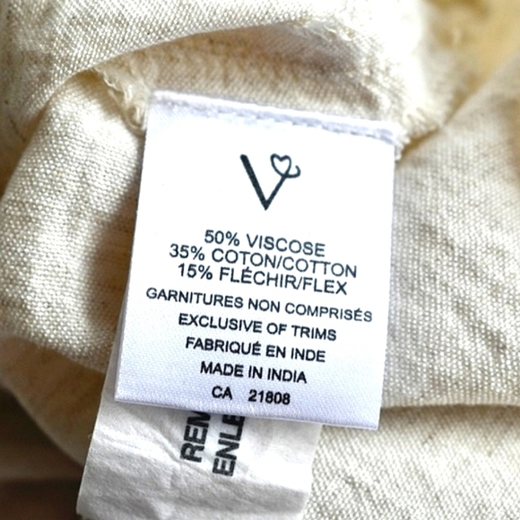 VÉRO Off White Woven Black Embroidered Detailed Short Sleeve Tee Blouse Top 8 - Picture 5 of 6